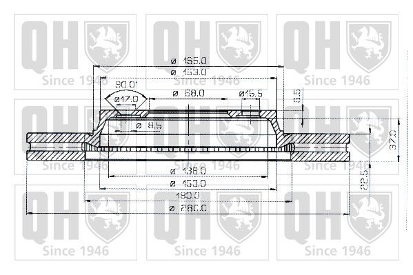 QUINTON HAZELL Тормозной диск BDC3515